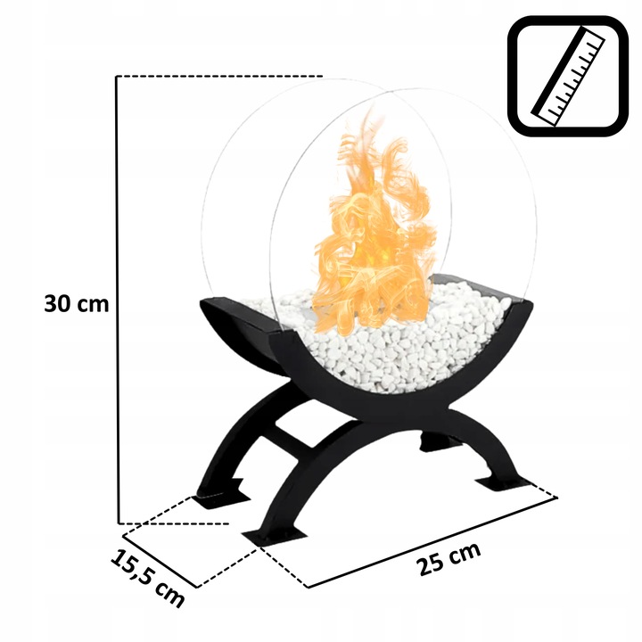 Biokominek wolnostojący bezdymny - obrazek 3