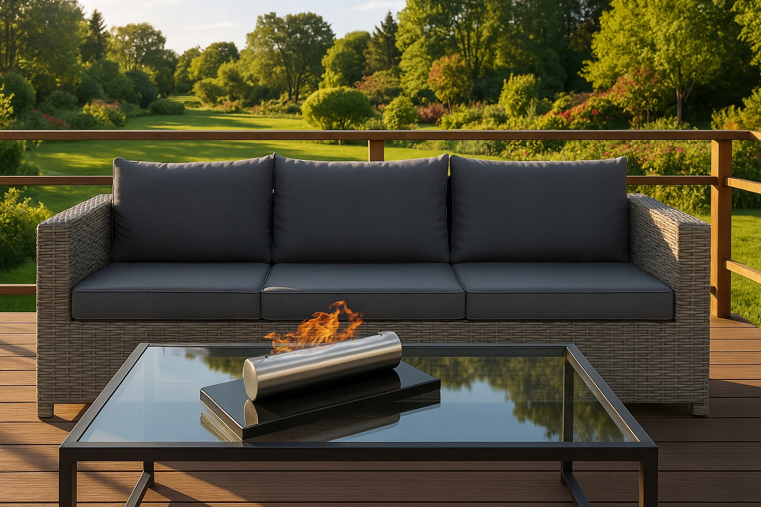 Zestaw biokominka STAINLESS CZARNY