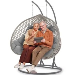 DWUOSOBOWY PODWÓJNY FOTEL WISZĄCY BUJANY OGRODOWY KOSZ