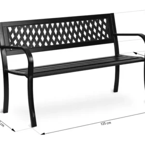 ŁAWKA OGRODOWA ŁAWECZKA PARKOWA SOLIDNA METALOWA