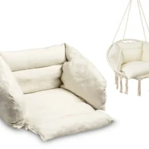 Beżowa poduszka do huśtawki wiszącej bocianie gniazdo