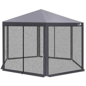 PAWILON OGRODOWY ALTANA 6 ścianek NAMIOT HANDLOWY z MOSKITIERĄ