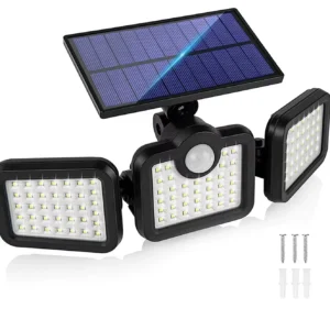 LAMPA SOLARNA HALOGEN SOLARNY POTRÓJNA CZUJNIK ZMIERZCHU RUCHU