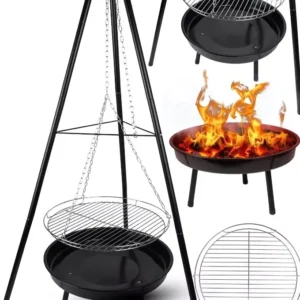 GRILL OGRODOWY WISZĄCY PALENISKO TRÓJNÓG DUŻY 50CM