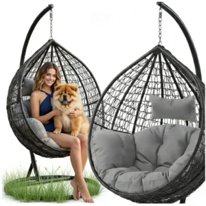 FOTEL WISZĄCY BUJANY +SUPER DUŻE PODUSZKI