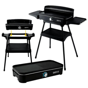 Grill Elektryczny Stojący Stołowy Ogrodowy Duży 2200W