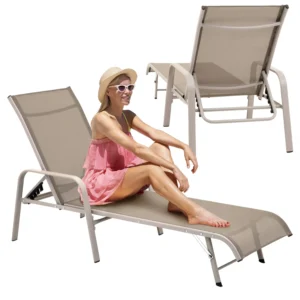 Leżak OGRODOWY 5 pozycji REGULOWANY na TARAS