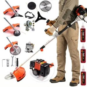 NAJMOCNIEJSZA KOSA KOSIARKA PODKASZARKA SPALINOWA ZESTAW 2XOLEJ MOC 7KM