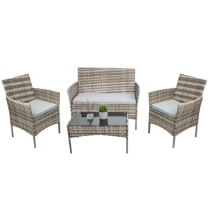 ZESTAW MEBLI OGRODOWYCH SOFA FOTELE STOLIK