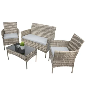 ZESTAW MEBLI OGRODOWYCH SOFA FOTELE STOLIK