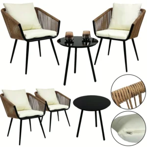 ZESTAW MEBLI OGRODOWYCH NA TARAS DO OGRODU MARSYLIA BRĄZ