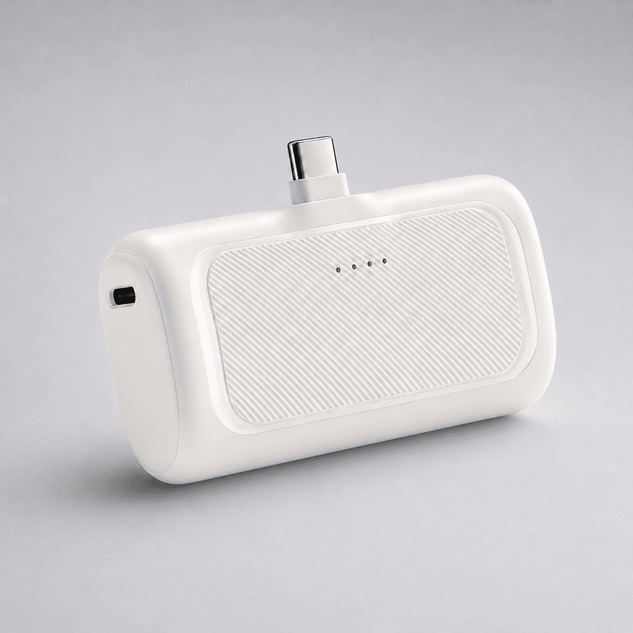 Kompaktowy biały mini powerbank USB-C